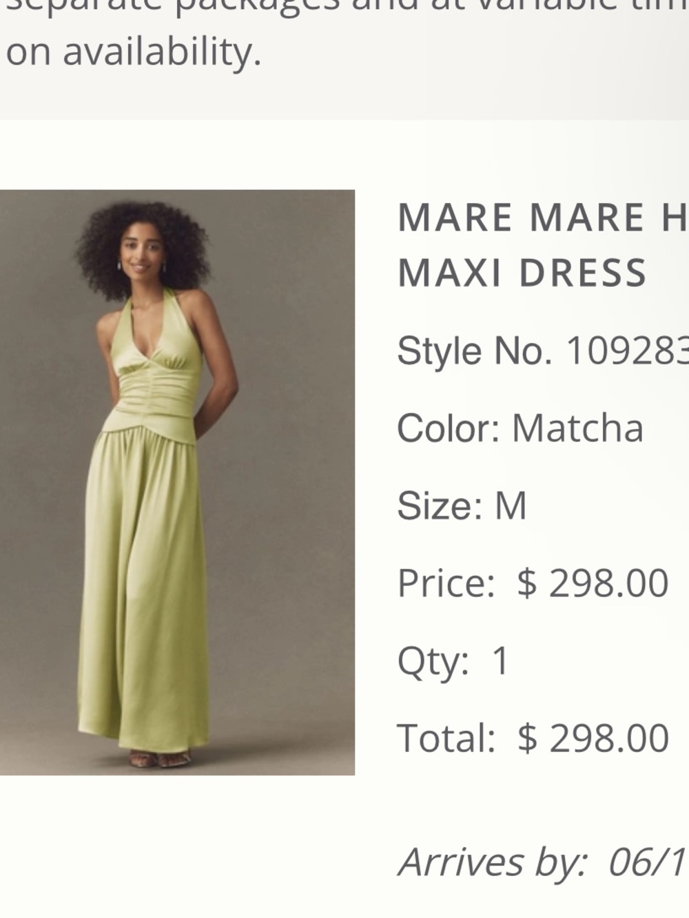 Mare Mare Matcha Halter Maxi Dress